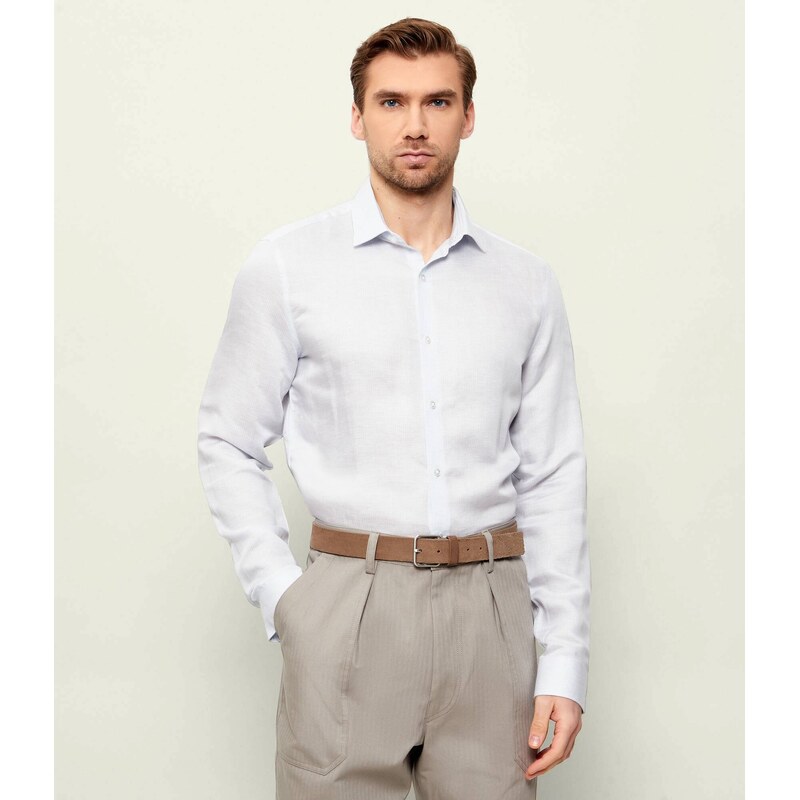 Calvin Klein Lněná košile | Slim Fit