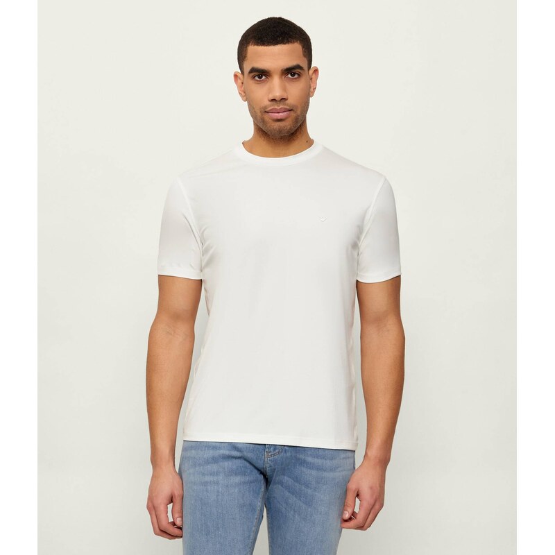 Emporio Armani Tričko | Slim Fit |s příměsí hedvábí