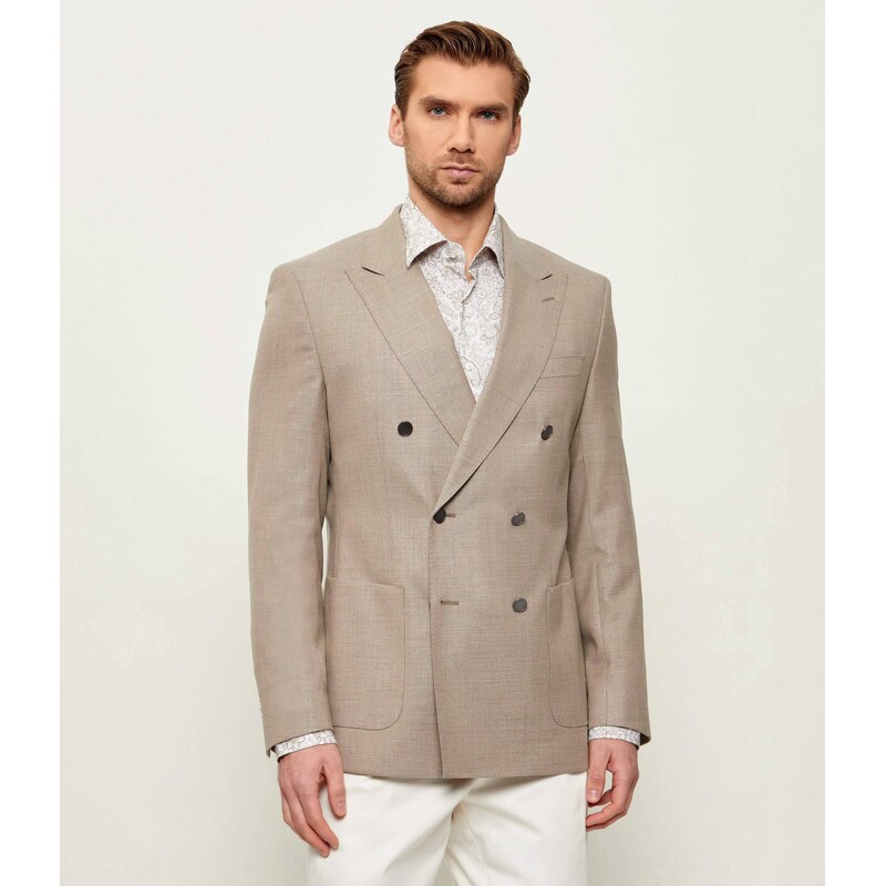 BOSS BLACK Vlněná sako H-Hutson-DB-261 | Slim Fit