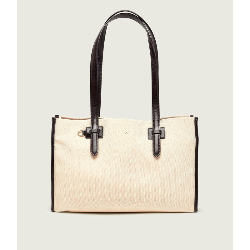 Weekend MaxMara Kabelka shopper WKACANDORE s přídavkem kůže