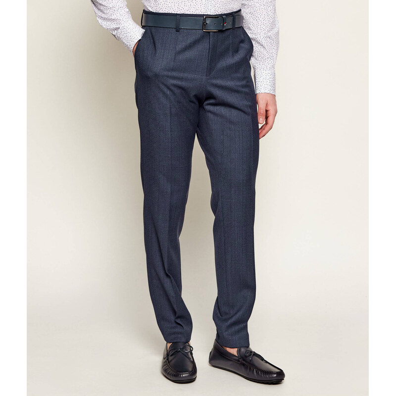 BOSS BLACK Vlněné kalhoty H-Genius-253 | Slim Fit