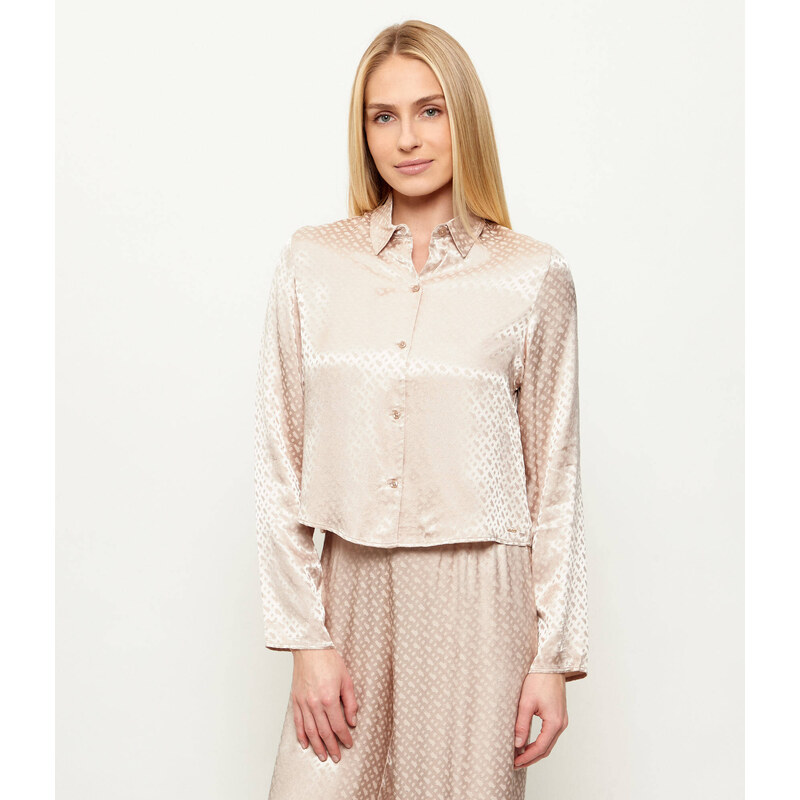BOSS BLACK Saténová vršky od pyžam B Monogram | Relaxed fit 112417525