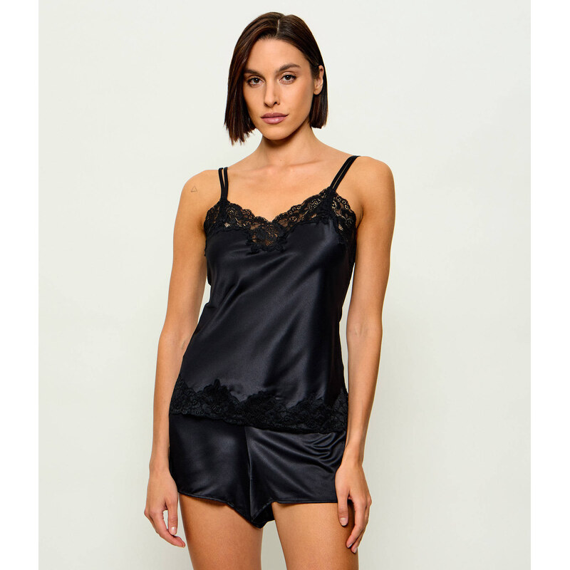 LAUREN RALPH LAUREN Saténová pyžamo | Relaxed fit 76928852