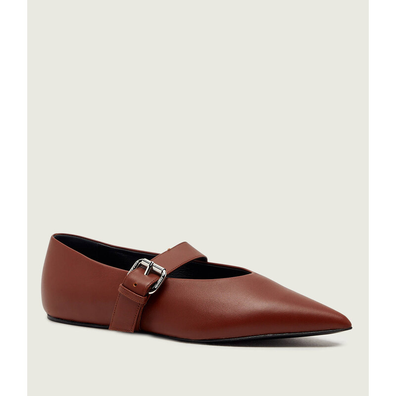 Weekend MaxMara Kožené baleríny Wkagel Mary Jane