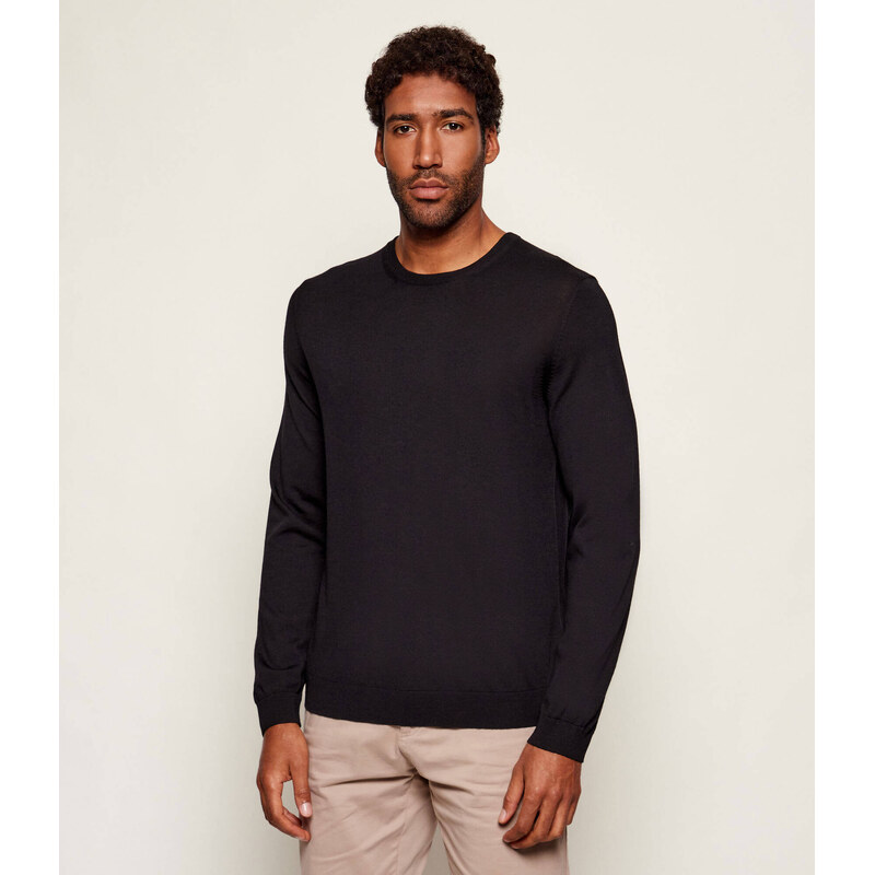 BOSS BLACK vlněný svetr leno-p | slim fit