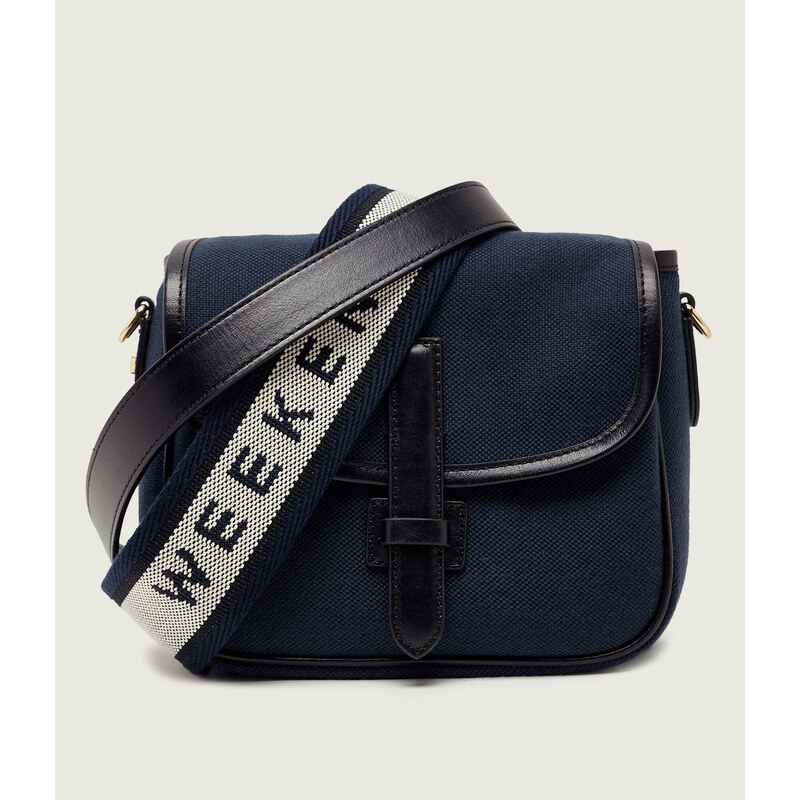 Weekend MaxMara Crossbody kabelka Wkagap s přídavkem kůže