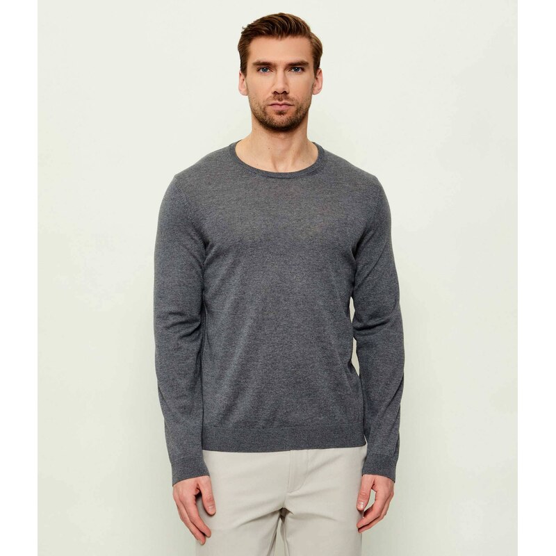 BOSS BLACK vlněný svetr leno-p | slim fit