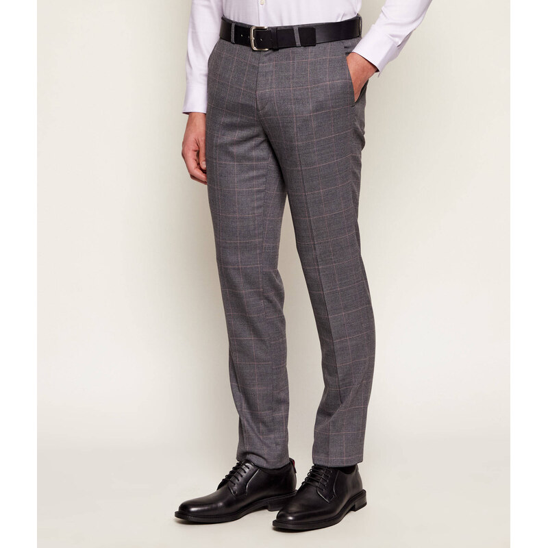 HUGO Kalhoty Hesten253X | Extra slim fit | s příměsí vlny