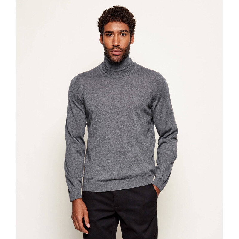 BOSS BLACK vlněný rolák musso-p | slim fit