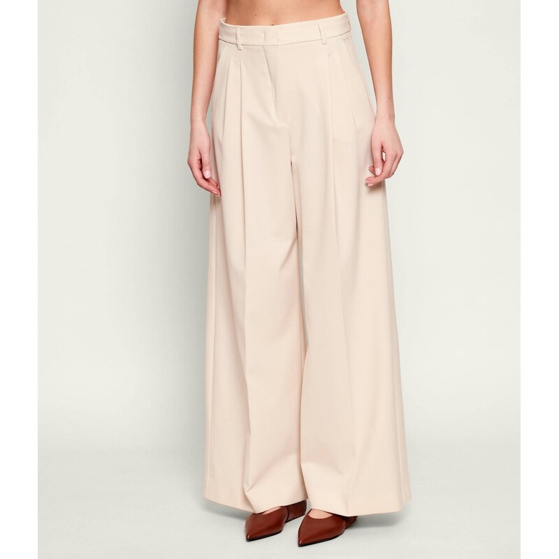 Weekend MaxMara Kalhoty WKDASTA | flare fit | s příměsí vlny 112343719