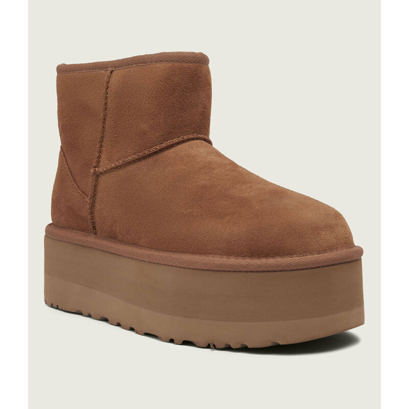 UGG Kožené sněhule Classic Mini Platform | s příměsí vlny
