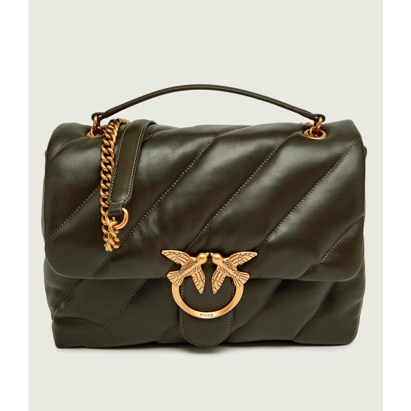 Pinko Kožená kabelka na rameno LOVE BIG PUFF CL 112335452