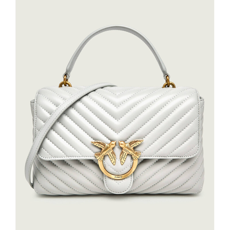 Pinko Kožená kabelka na rameno LOVE LADY PUFF CLASSIC