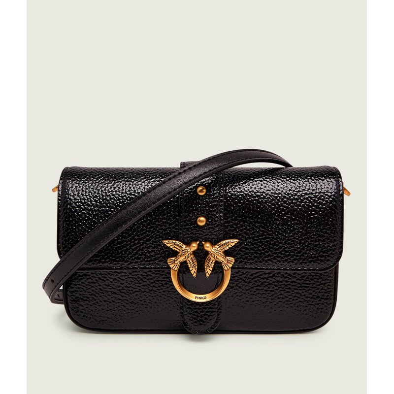 Pinko Kožená crossbody kabelka LOVE ONE SLOUCHY BABY BOTTALAT