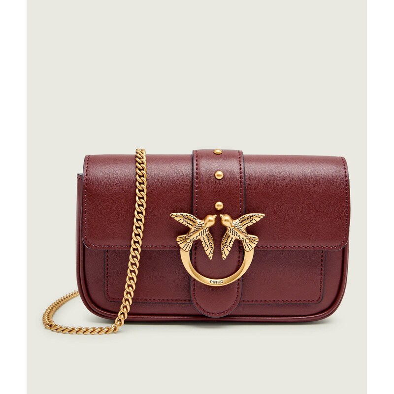 Pinko Kožená kabelka na rameno LOVE ONE POCKET