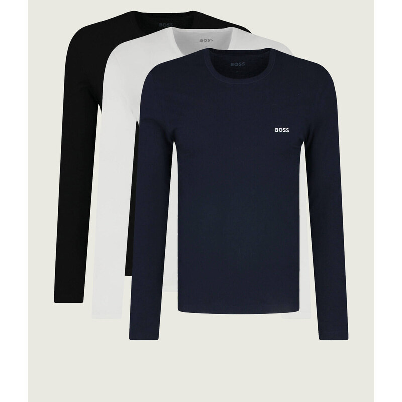 BOSS BLACK Tričko s dlouhým rukávem 3-pack Classic | Regular Fit