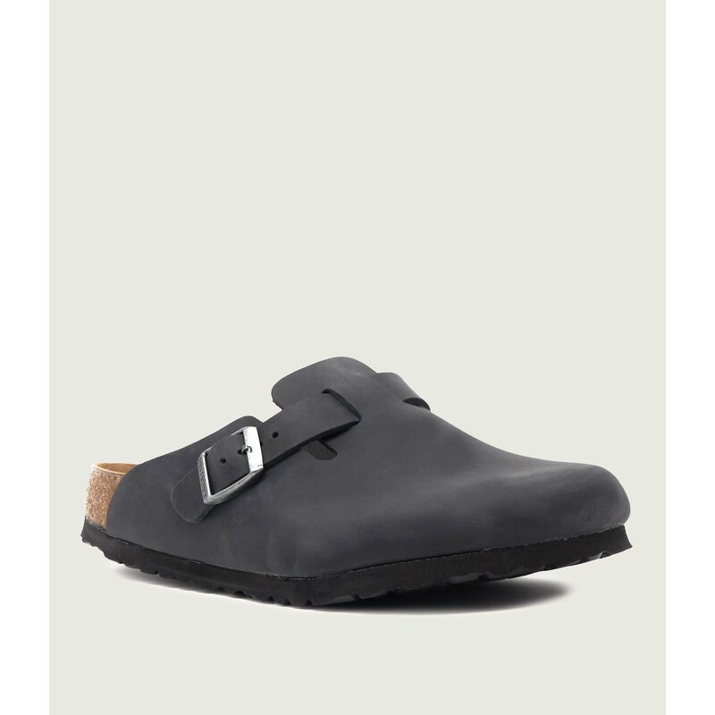 Birkenstock Kožené pantofle typu mules Boston | narrow fit