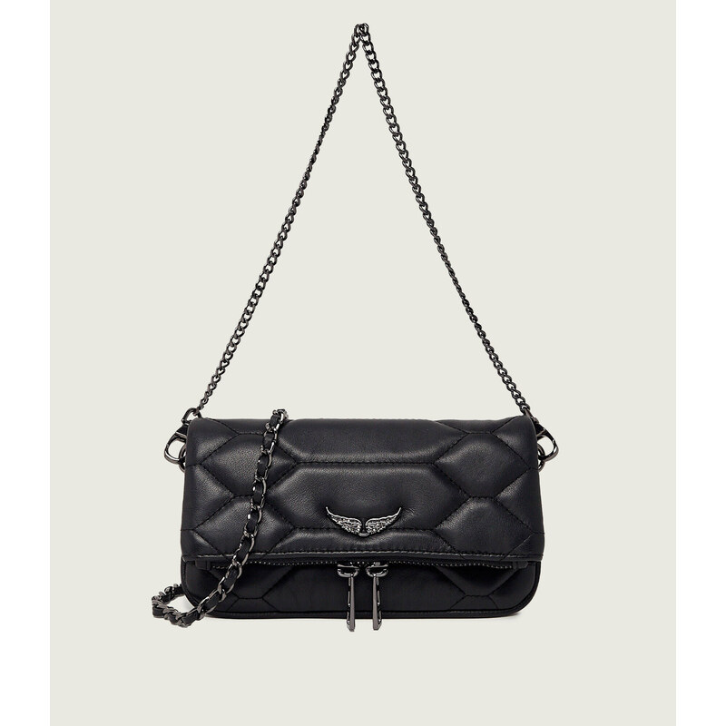 Zadig&Voltaire Kožená kabelka na rameno ROCK NANO XL