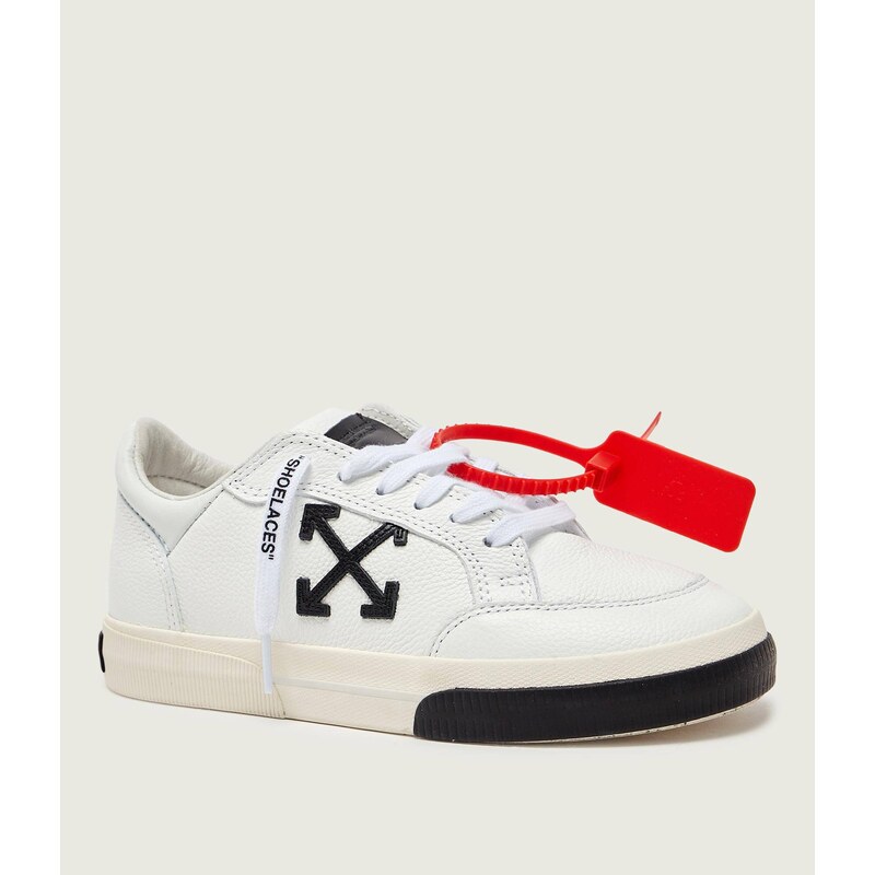 OFF-WHITE Kožené tenisky W-VULC LOW