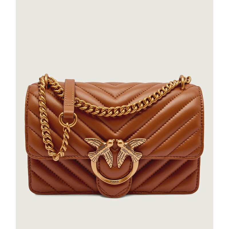 Pinko Kůžoná kabelka na rameno Love One Mini