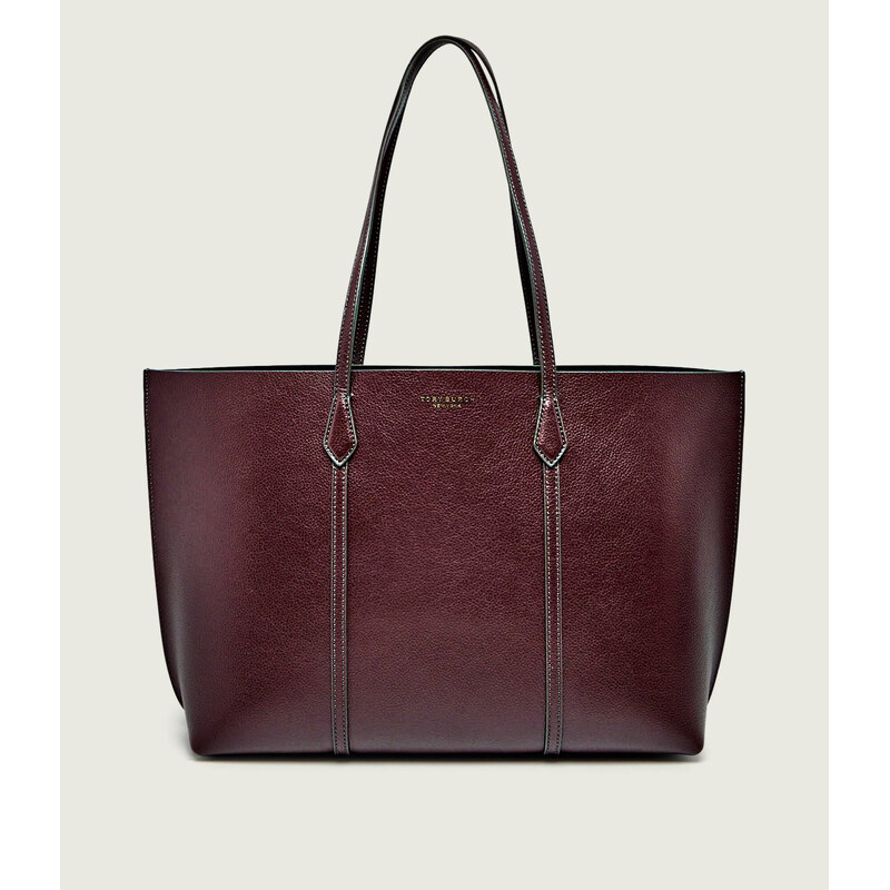TORY BURCH Kožená kabelka shopper + váček Perry