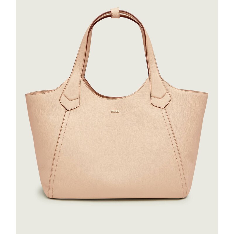 BOSS BLACK Kožená kabelka shopper Lenah