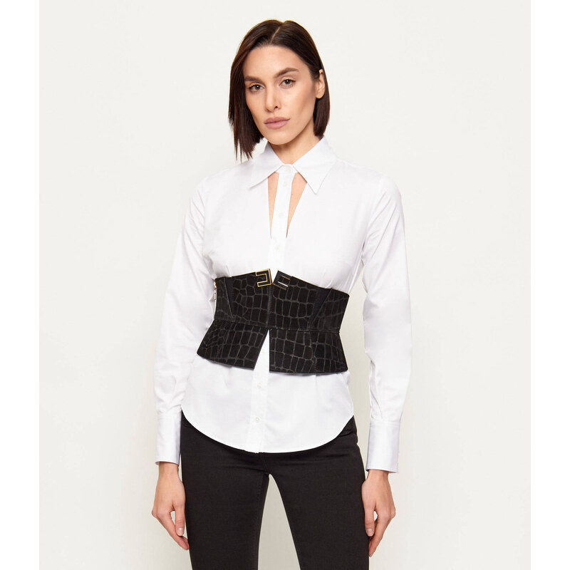 Elisabetta Franchi Korzet | Slim Fit | semiš