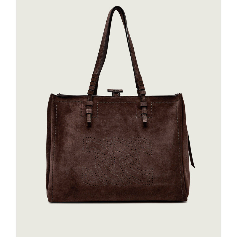 Casadei kabelka shopper v bronzově hnědém odstínu