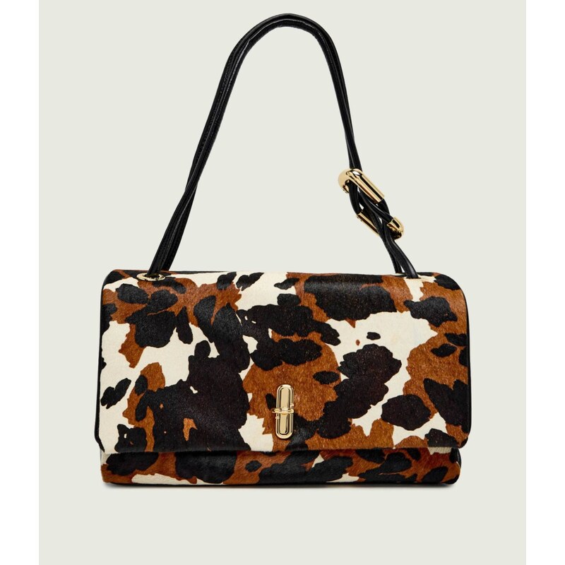 Marc Jacobs Kožená kabelka na rameno The Cow Haircalf Large Dual