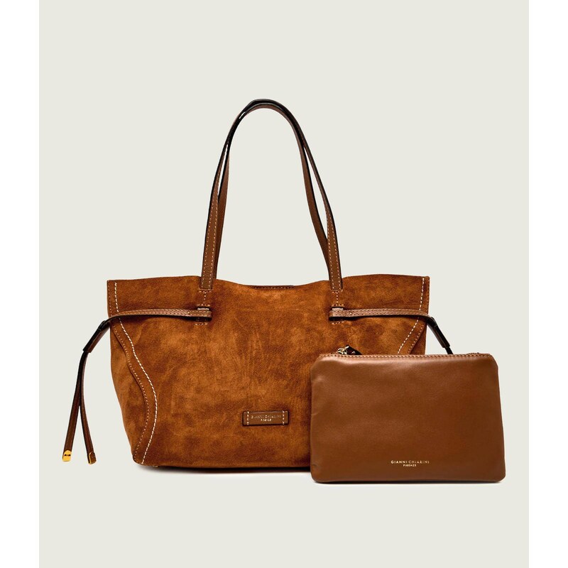 GIANNI CHIARINI Kabelka shopper + váček VIOLETTE | semiš 111134007