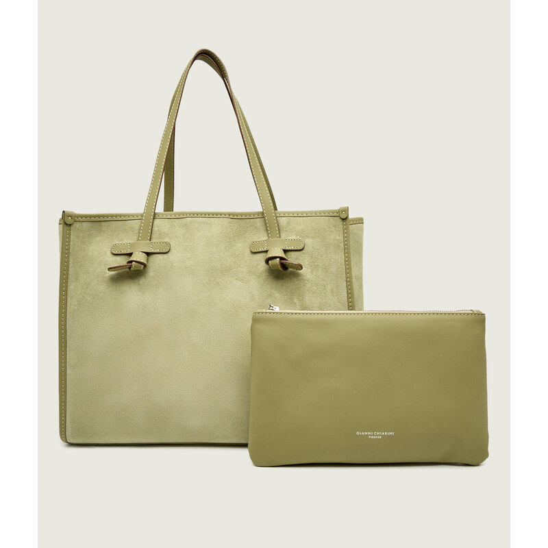 GIANNI CHIARINI Kabelka shopper + váček MARCELLA | semiš 111066456