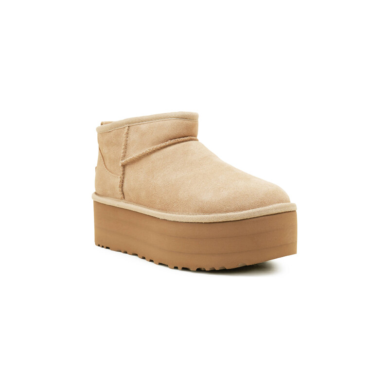 UGG Sněhule W CLASSIC ULTRA MINI | vlna | semiš 90768572