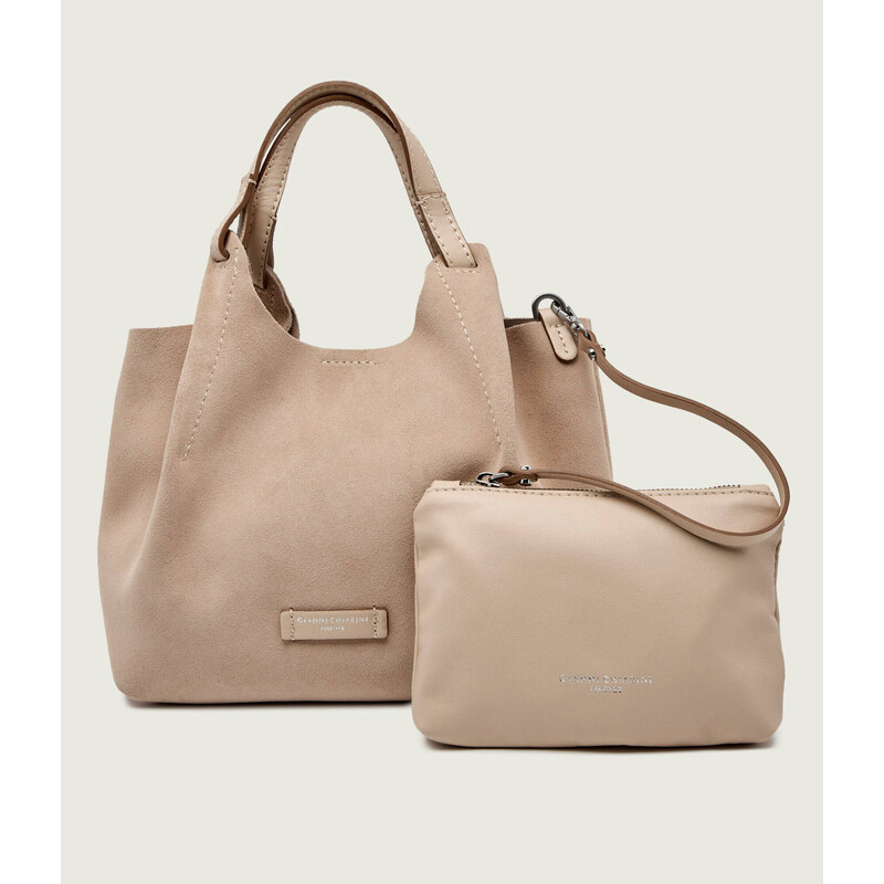 GIANNI CHIARINI Kabelka na rameno + váček DUA | semiš 110758341