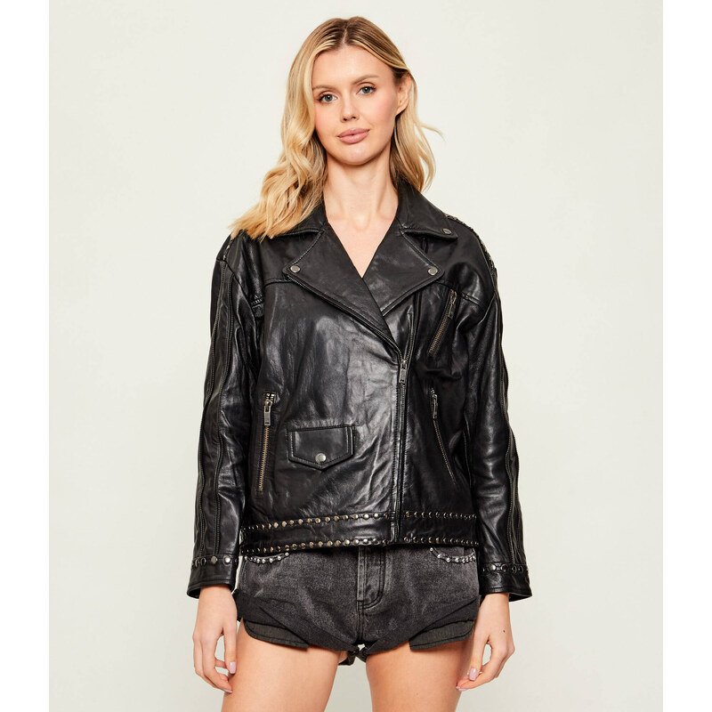 One Teaspoon Kožená bunda BIKER | Oversize fit