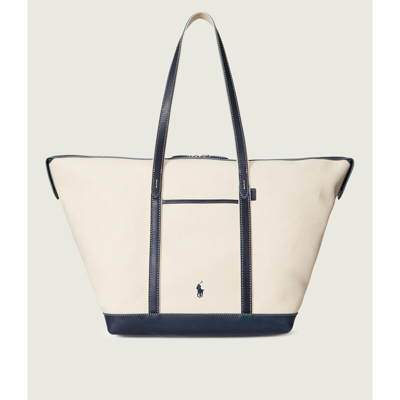 POLO RALPH LAUREN Kabelka shopper s přídavkem kůže 110801384