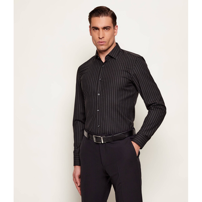 HUGO Košile Kenno | stretch | Slim Fit | s příměsí vlny