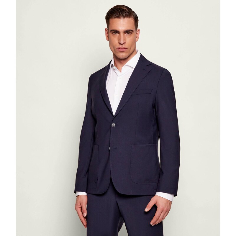 BOSS BLACK Vlněná sako P-Hanry-WG-253 | Slim Fit