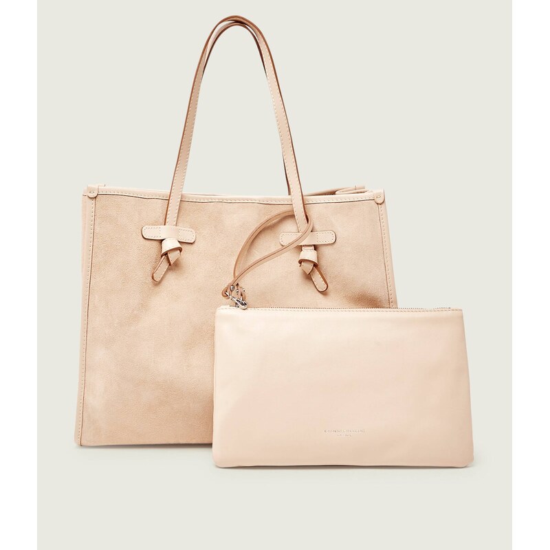 GIANNI CHIARINI Kabelka shopper + váček MARCELLA | semiš 110611796