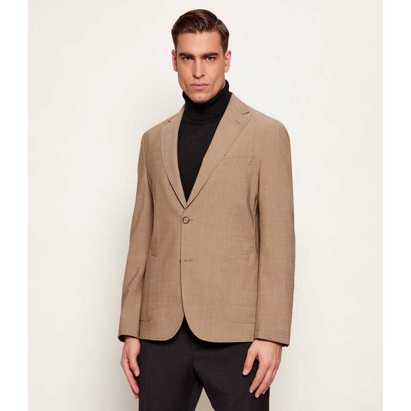 BOSS BLACK Vlněná sako P-Hanry-WG-253 | Slim Fit