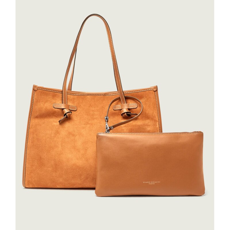 GIANNI CHIARINI Kabelka shopper + váček MARCELLA | semiš 110557618