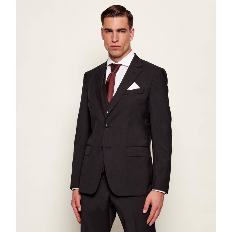 BOSS BLACK Vlněná sako H-Huge-S-MM-251 | Slim Fit