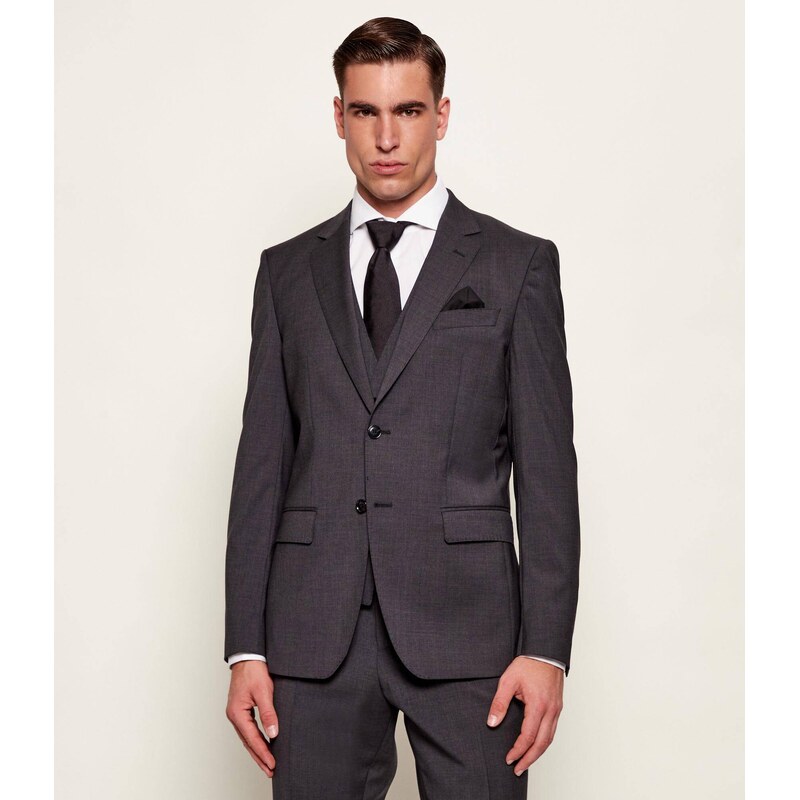 BOSS BLACK Vlněná sako H-Huge-S-MM-251 | Slim Fit