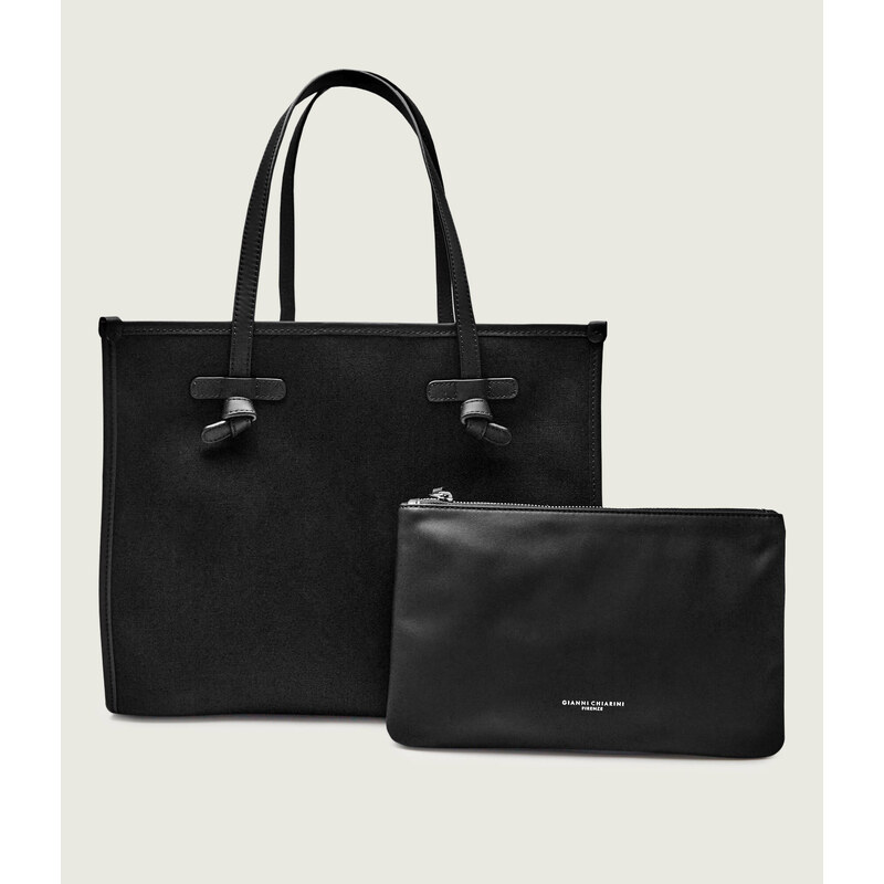 GIANNI CHIARINI Kabelka shopper + váček Marcella s přídavkem kůže 102960050