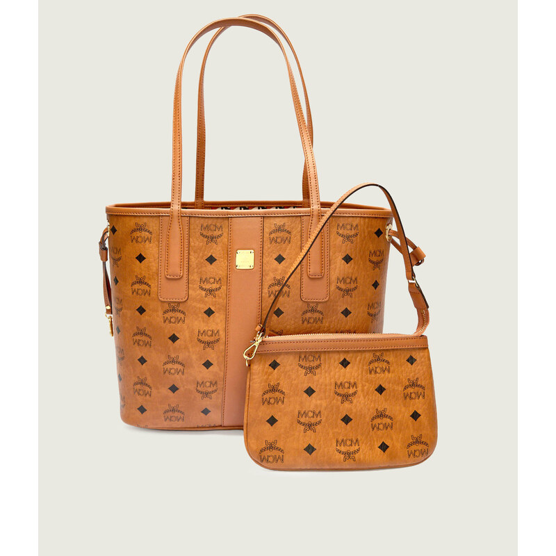 MCM Kabelka shopper + váček LIZ s přídavkem kůže 103600508