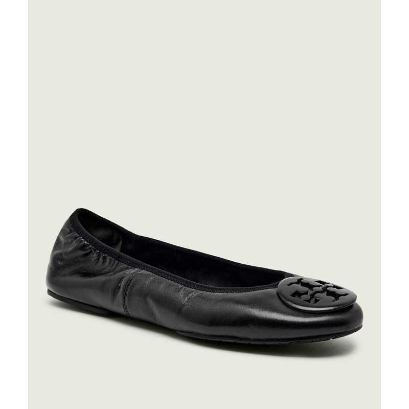TORY BURCH Kožené baleríny MINNIE TRAVEL 109459292
