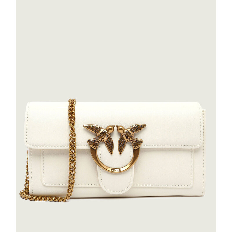 Pinko Kůžoná crossbody kabelka LOVE ONE WALLET C VITELLO SETA
