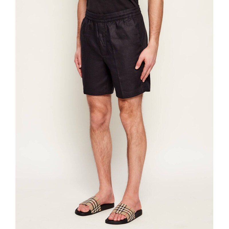 Calvin Klein Lněné šortky chino | Straight fit