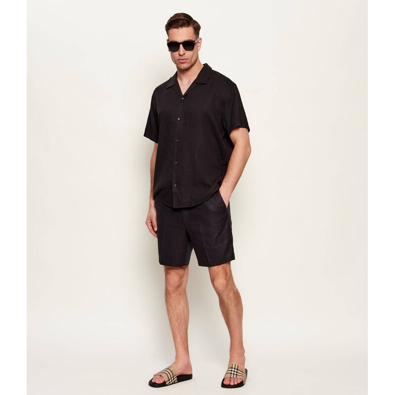 Calvin Klein Lněné šortky chino | Straight fit