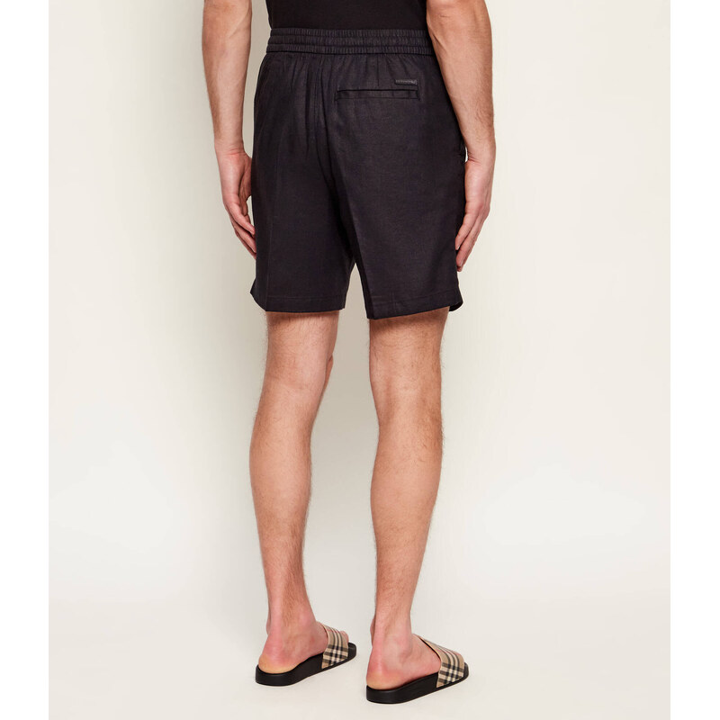 Calvin Klein Lněné šortky chino | Straight fit