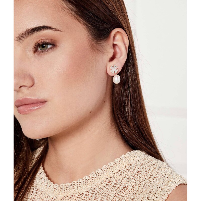 TORY BURCH Náušnice Kira Mother of Pearl